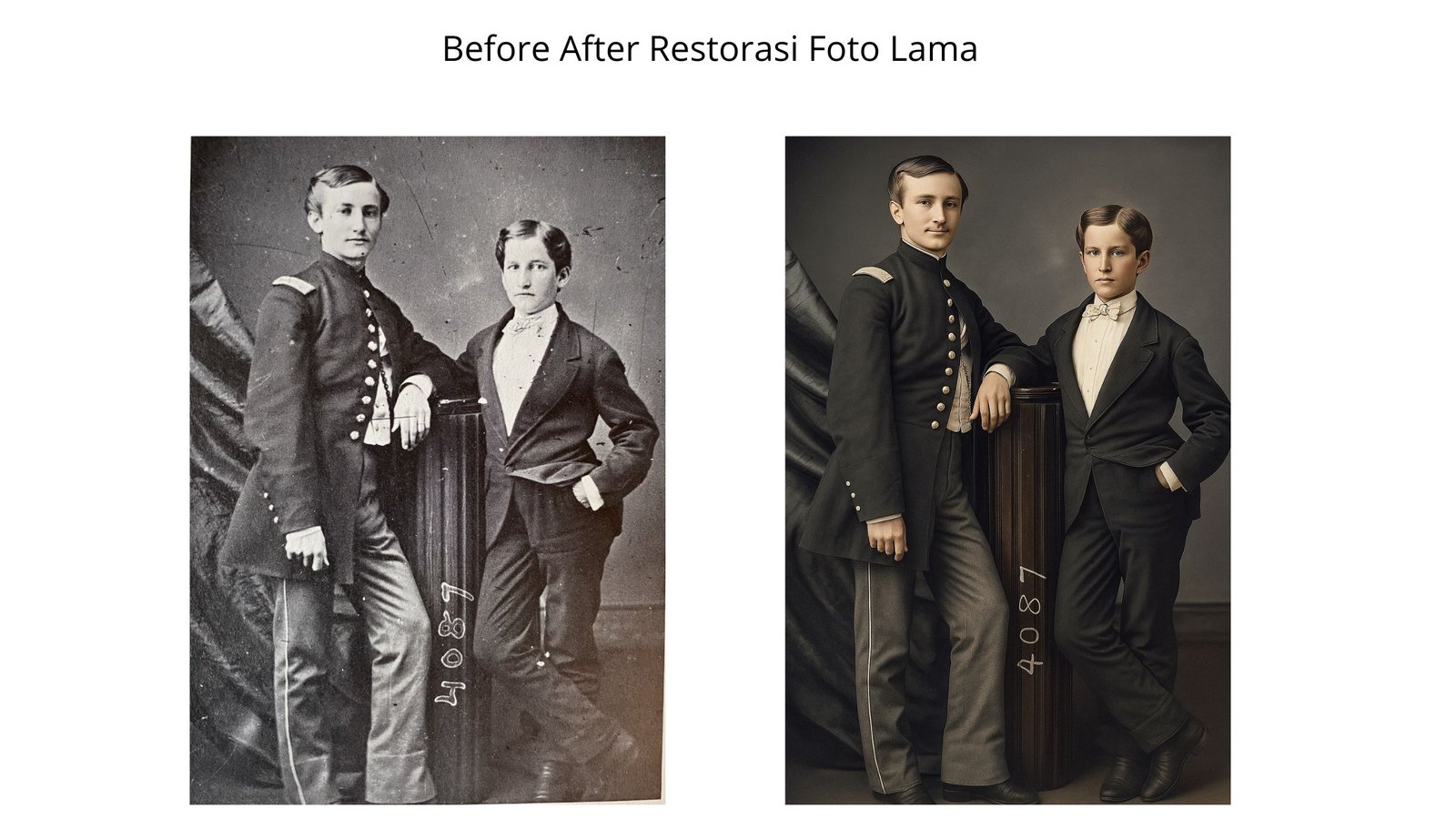 Restorasi Foto Lama Tokoh Tom Thumb: Mewujudkan Kembali Kejayaan Masa Silam