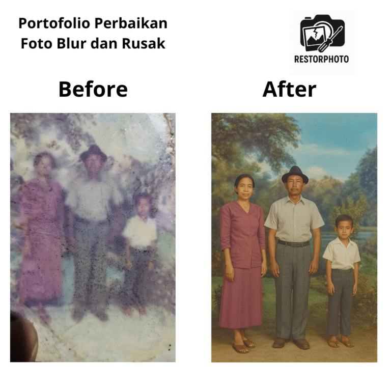 Portofolio Perbaikan Foto Blur dan Rusak