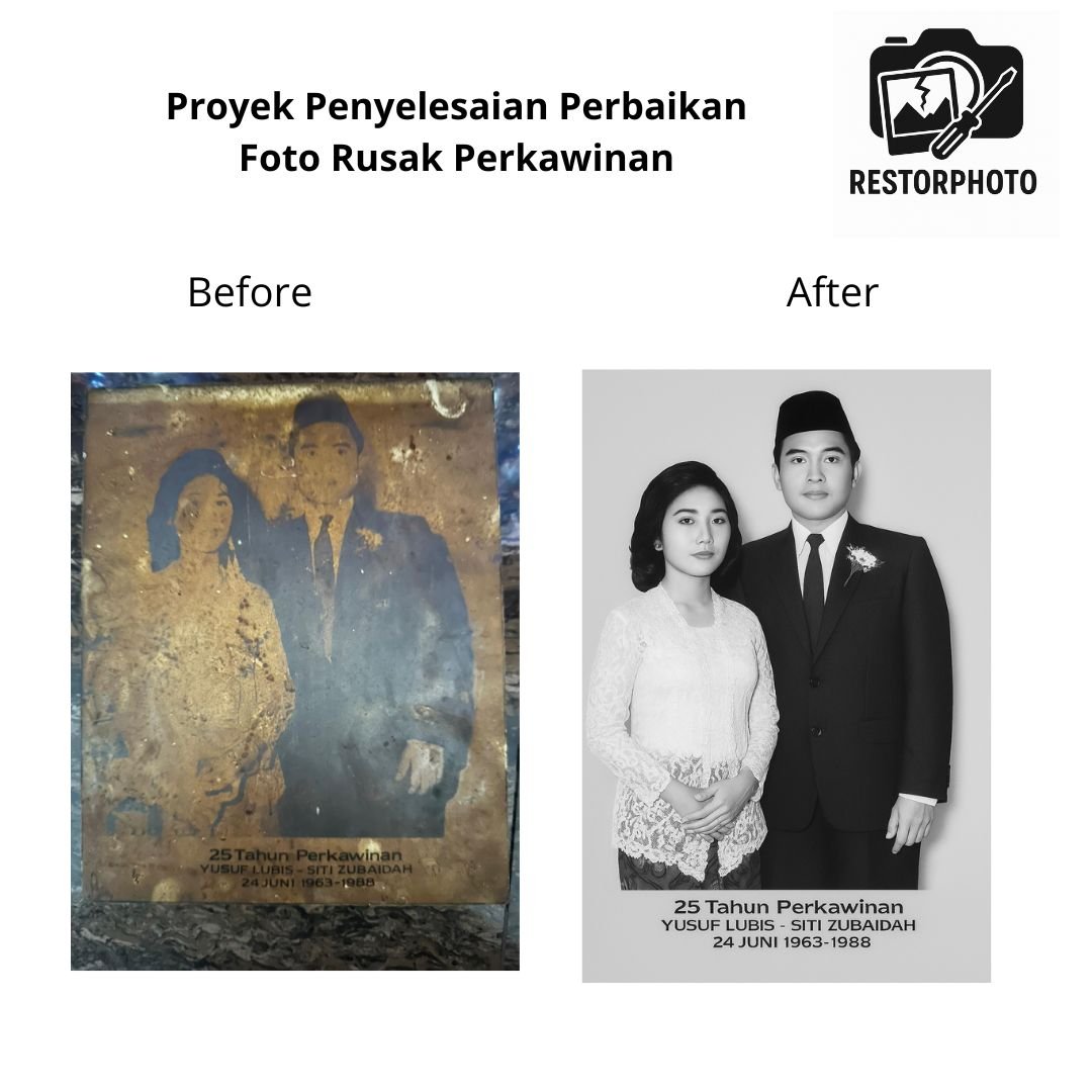 Sukses Story Restorasi Foto Pernikahan: Dari Rusak Parah Akibat Jamur Menjadi Kenangan Abadi