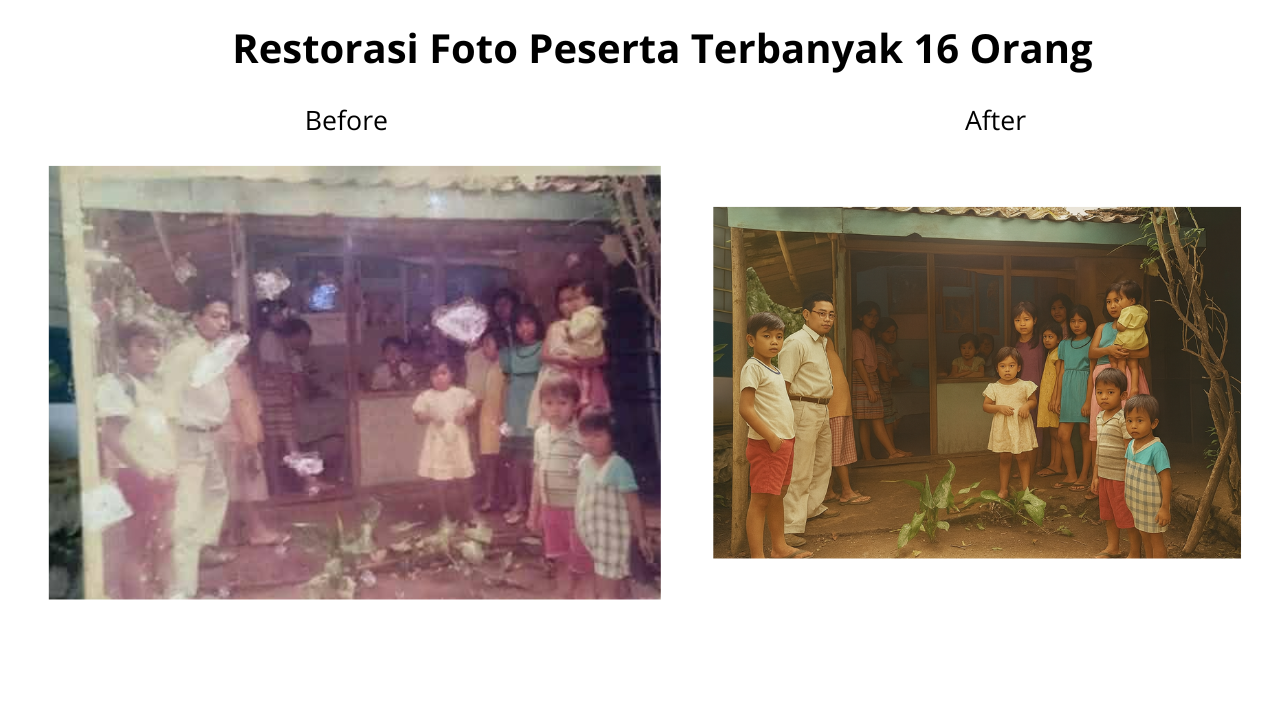 Dokumentasi Restorasi Foto Terbanyak dalam Satu Jepretan: 16 Orang dalam Satu Frame
