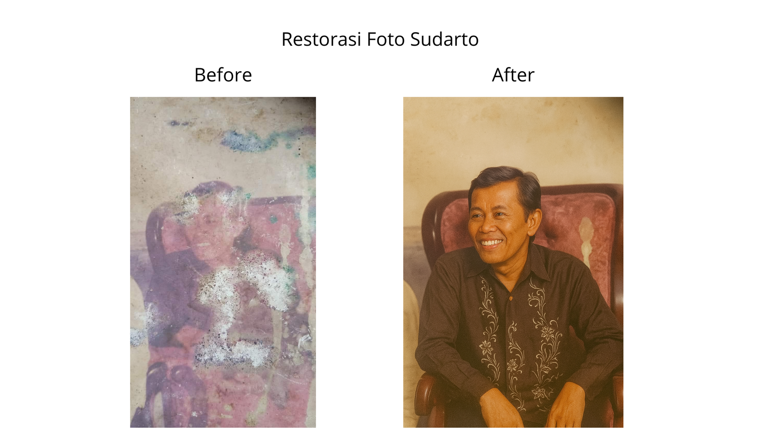 Restorasi Foto Candid Sosok Darto: Menyelamatkan Kenangan dari Serangan Jamur