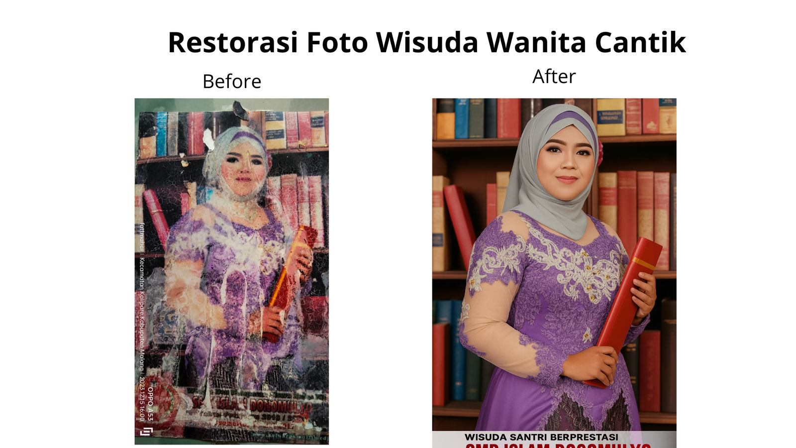 Restorasi Foto Wisuda yang Rusak Parah: Kembalikan Kenangan Berharga dengan Sentuhan Profesional
