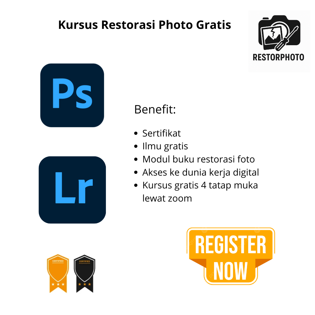 Kursus Restorasi Foto Gratis Untuk 5 Konsumen Loyal