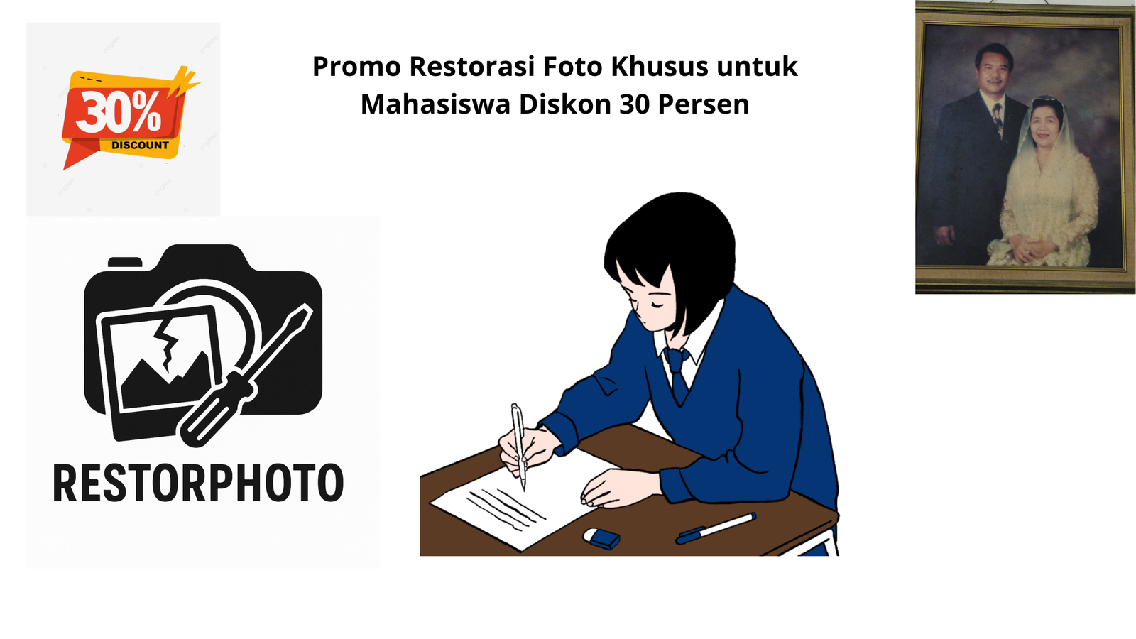 Promo Restorasi Foto Khusus untuk Mahasiswa Diskon 30 Persen