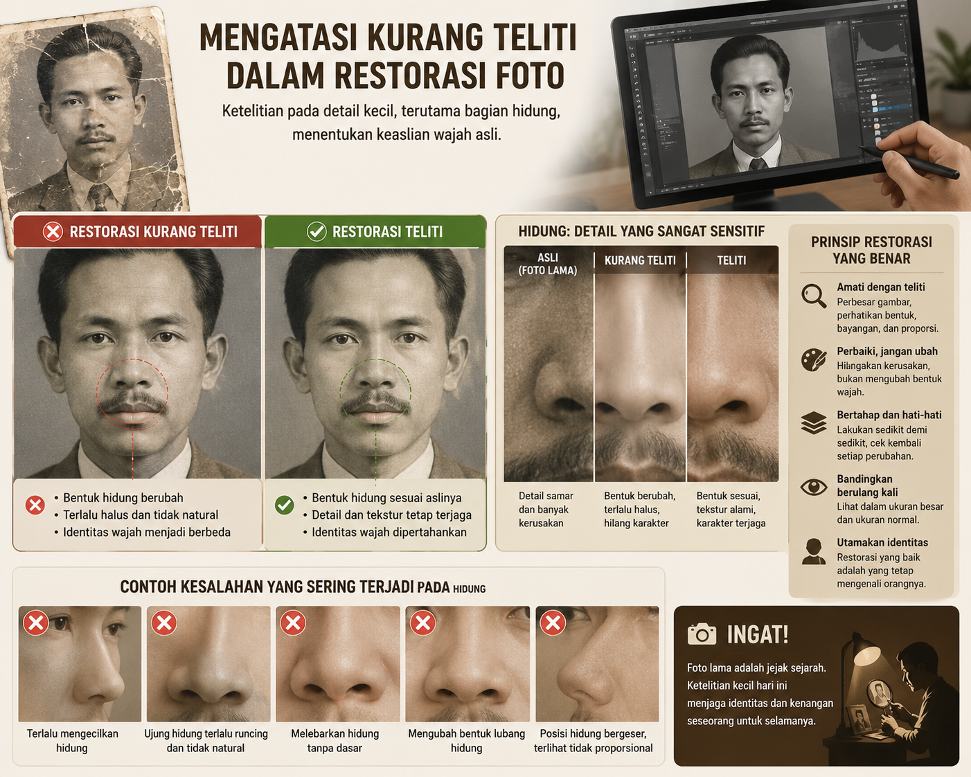 Mengatasi Kurang Teliti dalam Restorasi Foto
